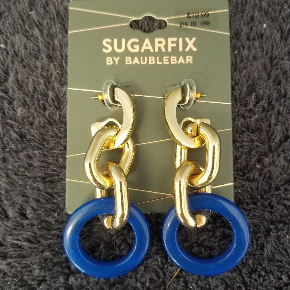 Sugarfix by BaubleBar Brand New Earrings Colbalt